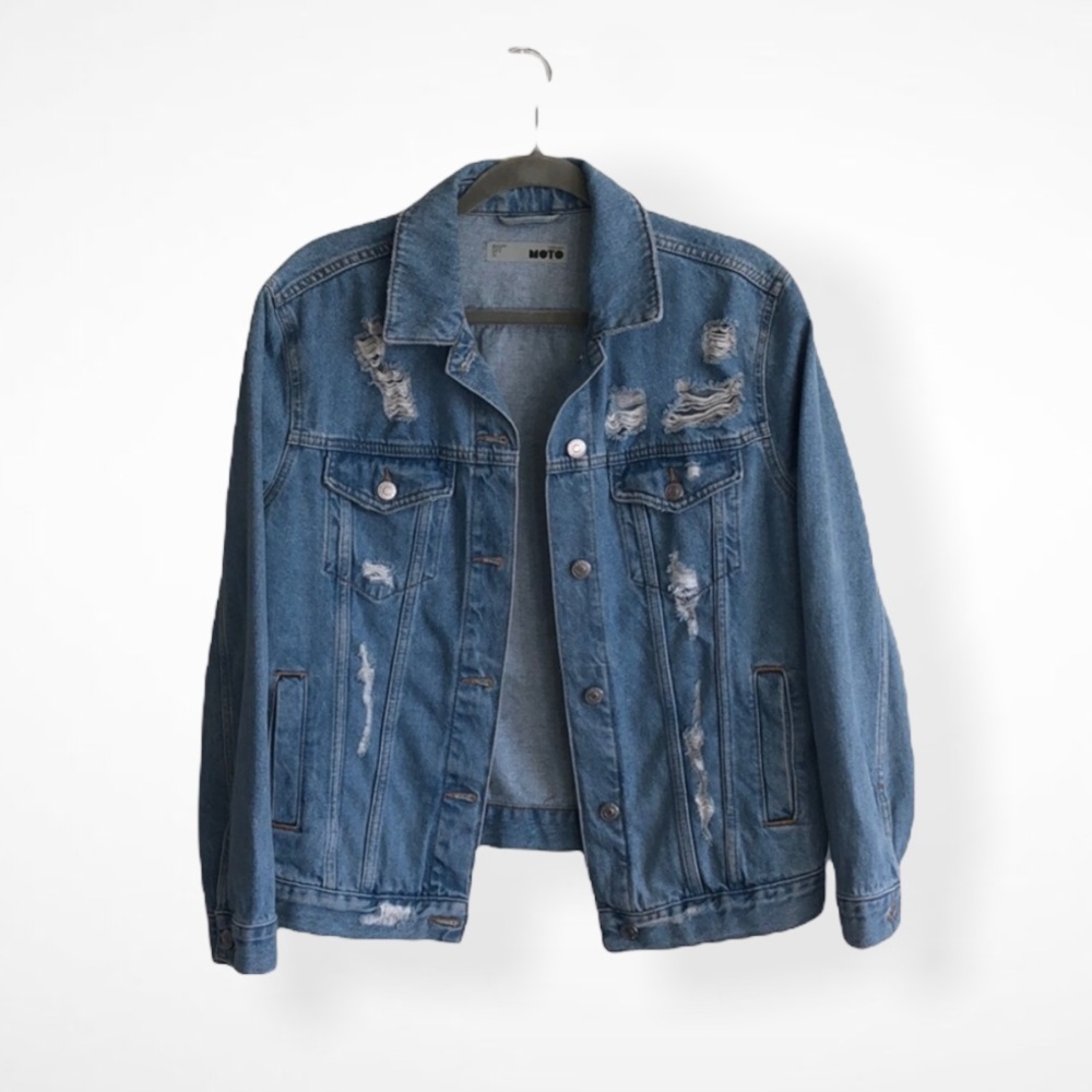 Top Shop Moto Jean Jacket - Picture 2 of 14